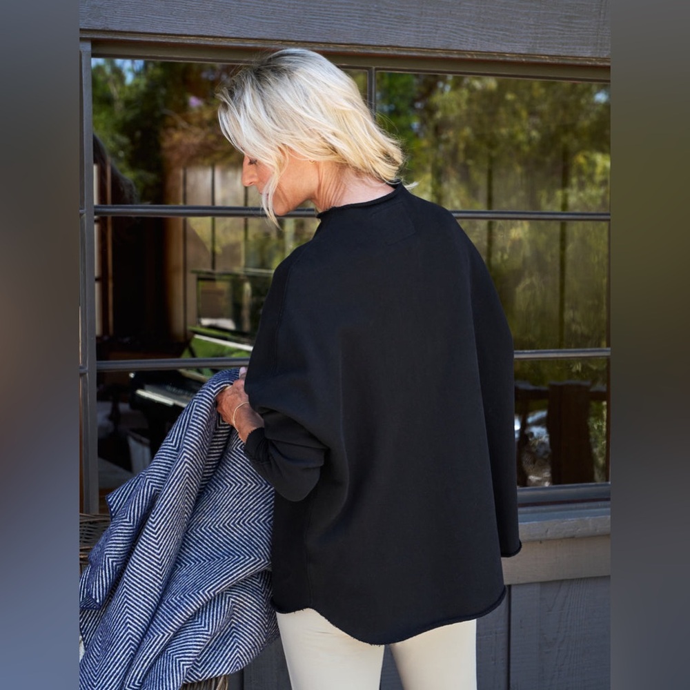 Frank & Eileen Effie long-sleeve funnel neck capelet size M - Picture 2 of 14